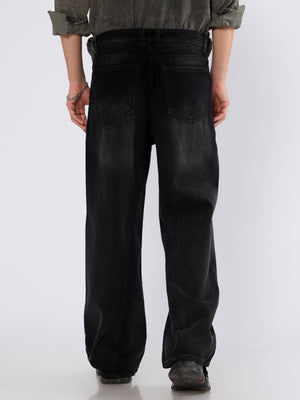 Men's Baggy Jeans in Black Shade
