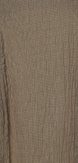Dashiell - Crinkled Checked Shirt - Cream - Espanshe