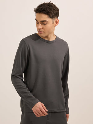 Slate Ride - Relaxed Fullsleeve Tshirt - Grey - Espanshe