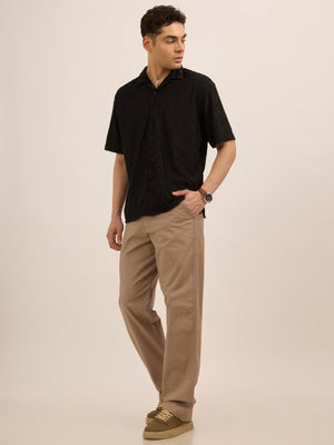 Men's comfort Fit Cotton Trouser - beige