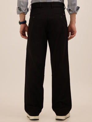 men's Comfort Fit Cotton trousers - black