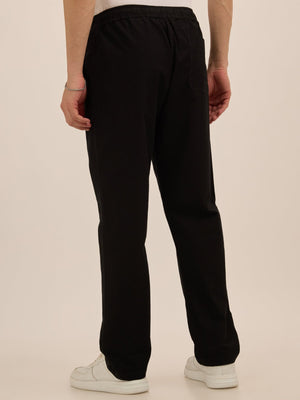Luxeloom - Relaxed Fit Cotton Trouser - Black - Espanshe