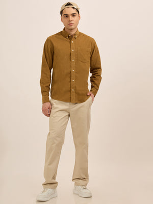 Men's Relaxed Fit Cotton Trouser - off white