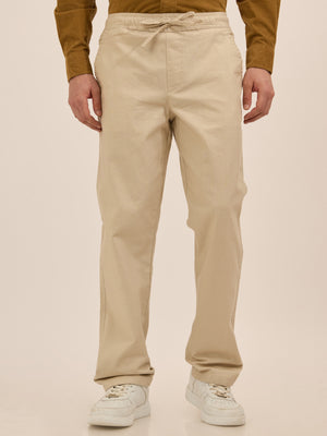 Men's Relaxed Fit Cotton Trouser - off white