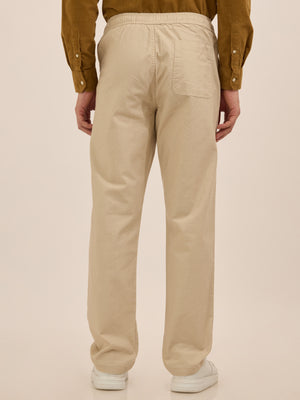Men's Relaxed Fit Cotton Trouser - off white