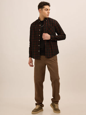Luxeloom - Relaxed Fit Cotton Trouser - Brown - Espanshe