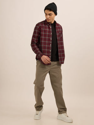 Luxeloom - Relaxed Fit Cotton Trouser - Smoke Green - Espanshe