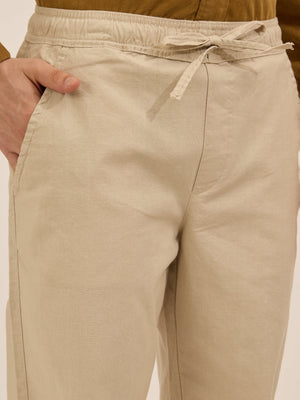 Luxeloom - Relaxed Fit Cotton Trouser -Off White - Espanshe