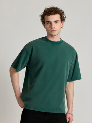 Men's Baggy T-Shirt in emarald green