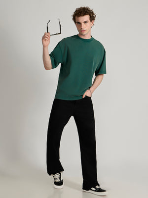 Men's Baggy T-Shirt in emarald green