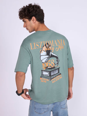 Moovin - Lisztomania Retro Music Graphic T-Shirt - Green - Espanshe