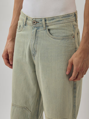 Men's Baggy Fit Jeans in sage green