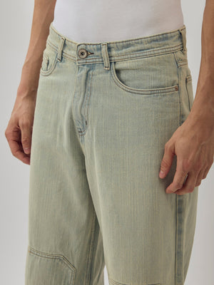 Coastal - Baggy Fit Jeans - Sage Green - Espanshe