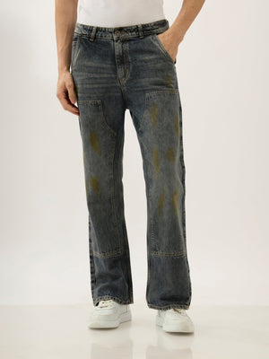 Retro - Flared Jeans - Stained Black - Espanshe