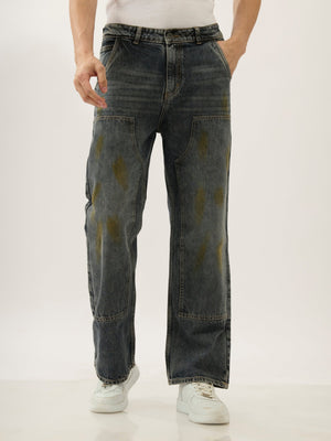 Retro - Flared Jeans - Stained Black - Espanshe