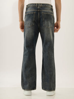 Retro - Flared Jeans - Stained Black - Espanshe
