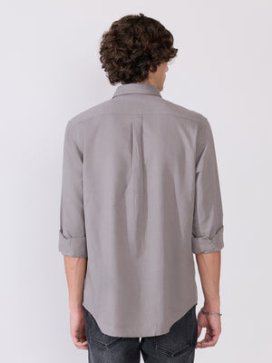 Men's Comfort Fit grey Linen Shirt