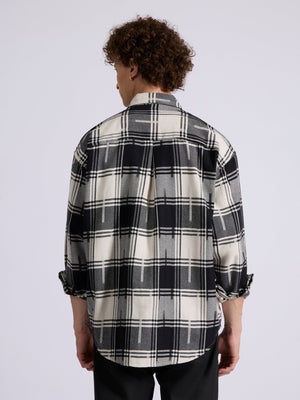 Talbot - Drop Shoulder Checks Shirt - Black - Espanshe
