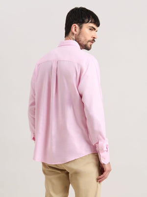 Zena - Relaxed Fit Oxford Shirt - Begonia Pink - Espanshe