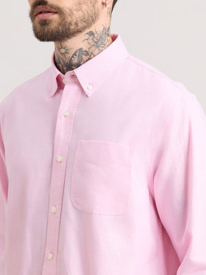 Zena - Relaxed Fit Oxford Shirt - Begonia Pink - Espanshe