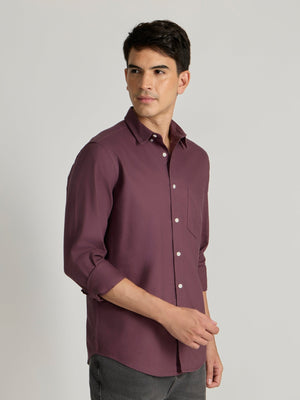 Fakaro - Turkish Fit Oxford Shirt - Plum - Espanshe