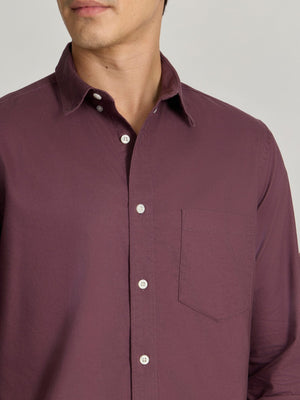 Fakaro - Turkish Fit Oxford Shirt - Plum - Espanshe