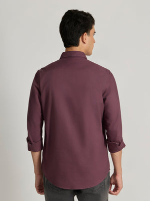 Fakaro - Turkish Fit Oxford Shirt - Plum - Espanshe