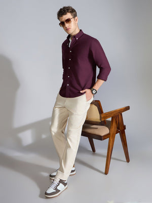 Orren - Slim Fit Cotton Pant - Cream - Espanshe