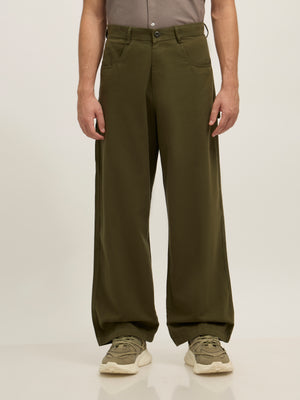 Super Baggy Cargo Pant - Forest Green