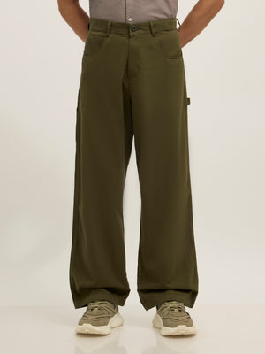 Super Baggy Cargo Pant - Forest Green