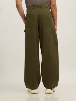 Super Baggy Cargo Pant - Forest Green