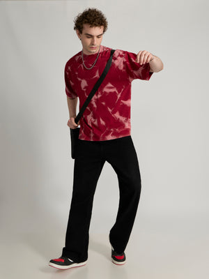 Men's Baggy T-Shirt in Cranberry