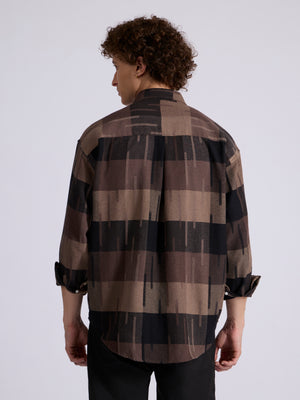 Men's Drop Shoulder Checks Shirt