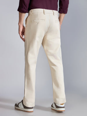 Orren - Slim Fit Cotton Pant - Cream - Espanshe