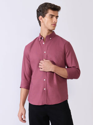 Flux - Relaxed Fit Oxford Shirt - Dark Purple - Espanshe