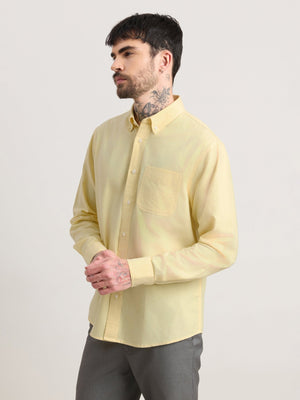 Zena - Relaxed Fit Oxford Shirt - Yellowtail - Espanshe