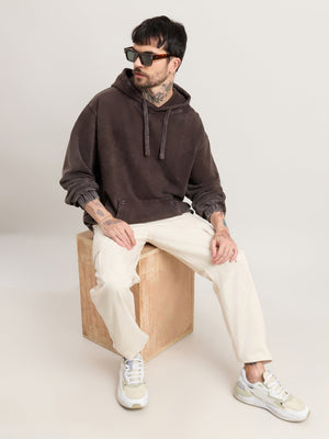 Solvyn - Relaxed Fit Hoodies - Faded Brown - Espanshe