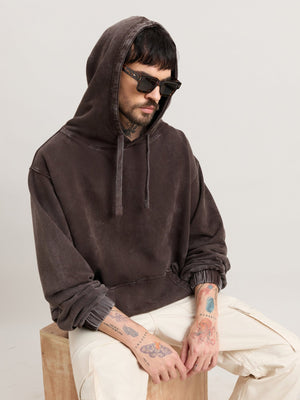 Solvyn - Relaxed Fit Hoodies - Faded Brown - Espanshe