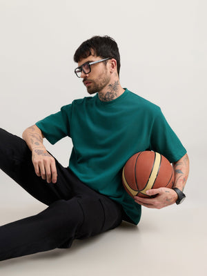 Vynora - Loose Fit T-Shirt - Teal Green - Espanshe