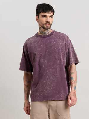 Kellington - Fade Midnight Plum Baggy T-Shirt - Espanshe
