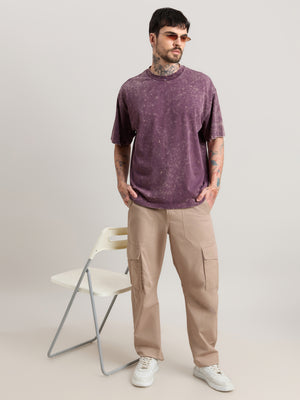 Kellington - Fade Midnight Plum Baggy T-Shirt - Espanshe