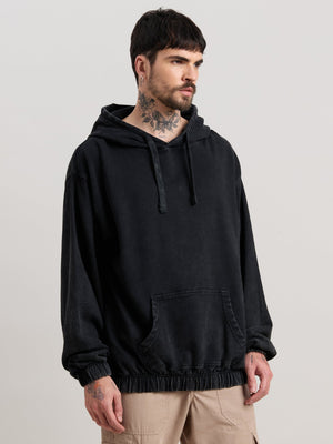 Solvyn - Relaxed Fit Hoodies - Faded Black - Espanshe