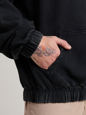 Solvyn - Relaxed Fit Hoodies - Faded Black - Espanshe