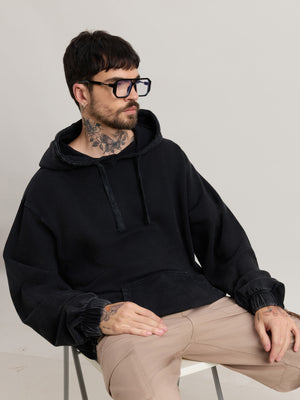 Solvyn - Relaxed Fit Hoodies - Faded Black - Espanshe
