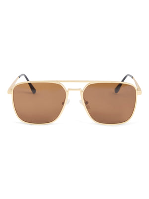 Men's Rectangle Sunglass - matte Gold