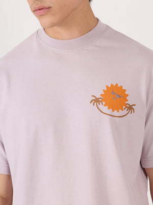 Sheldon - Summer Vibes Graphic Lavender Loose Fit T-Shirt - Espanshe