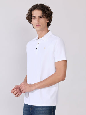Zoltan - Regular Fit Polo T-Shirt - White - Espanshe