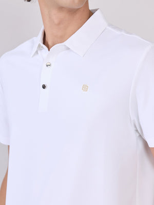 Zoltan - Regular Fit Polo T-Shirt - White - Espanshe