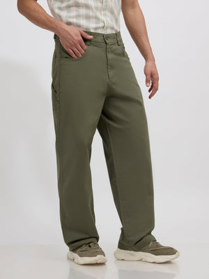 Quinton - Super Baggy cargo pants - Moss Green - Espanshe