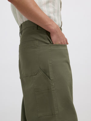 men's moss green supper baggy fit from cotton and lycra blend.